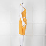 Jacquemus Gold Yellow Halter Fitted 'Le Splash' Dress