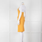 Jacquemus Gold Yellow Halter Fitted 'Le Splash' Dress