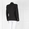 Balmain Black Fitted Jacket With Chrome Buttons