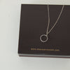 Monica Vinader Sterling Silver Diamond Circle With Chain Necklace