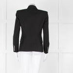Balmain Black Fitted Jacket With Chrome Buttons