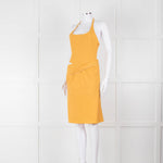 Jacquemus Gold Yellow Halter Fitted 'Le Splash' Dress