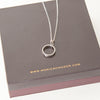 Monica Vinader Sterling Silver Diamond Circle With Chain Necklace