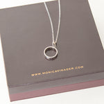 Monica Vinader Sterling Silver Diamond Circle With Chain Necklace