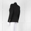 Balmain Black Fitted Jacket With Chrome Buttons