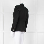 Balmain Black Fitted Jacket With Chrome Buttons