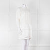 Joie Cream Lace And Pleats Detail Mini Dress