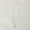 Monica Vinader Sterling Silver Diamond Circle With Chain Necklace