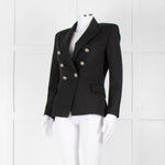 Balmain Black Fitted Jacket With Chrome Buttons
