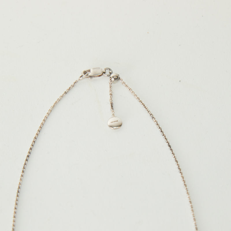 Monica Vinader Sterling Silver Diamond Circle With Chain Necklace