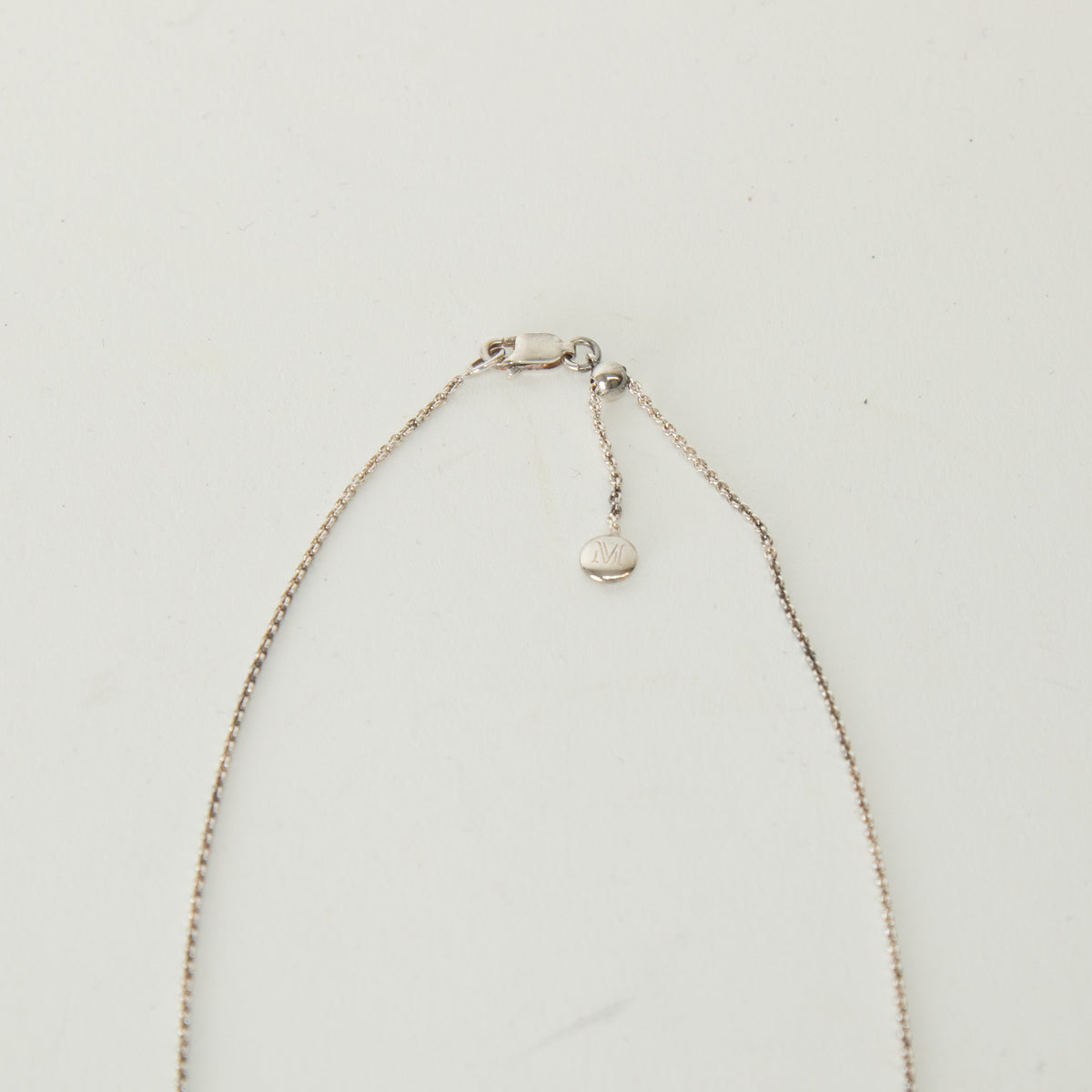 Monica Vinader Sterling Silver Diamond Circle With Chain Necklace