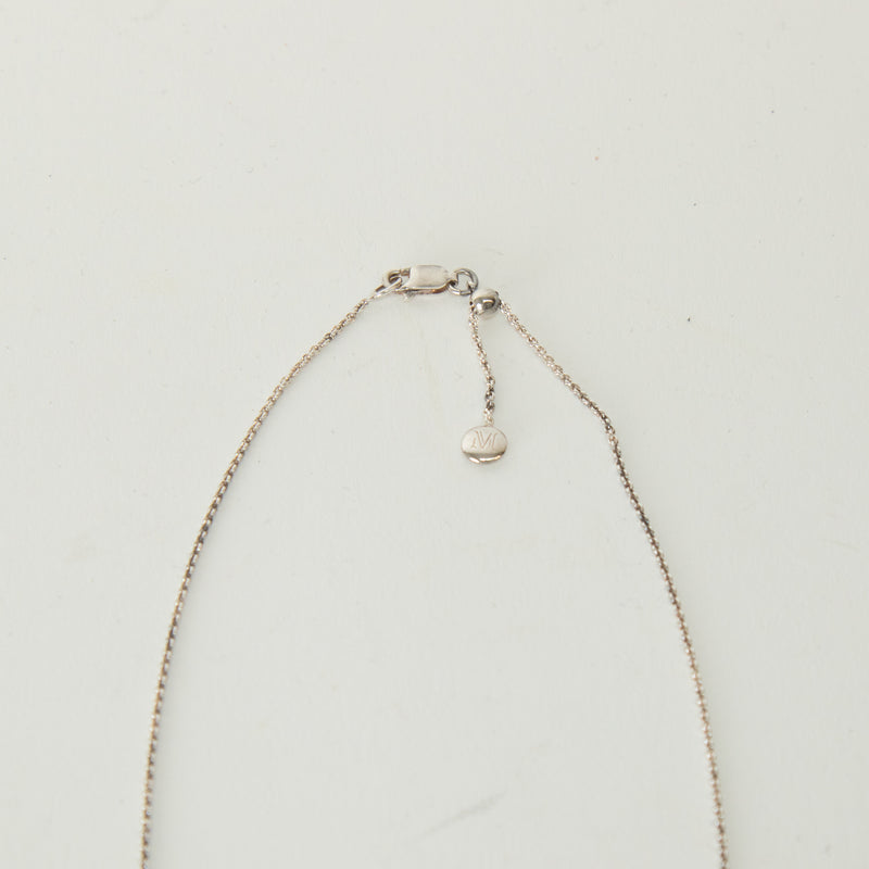 Monica Vinader Sterling Silver Diamond Circle With Chain Necklace