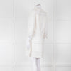 Joie Cream Lace And Pleats Detail Mini Dress