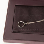Monica Vinader Sterling Silver Diamond Circle With Chain Necklace