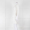 Joie Cream Lace And Pleats Detail Mini Dress