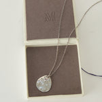 Monica Vinader Sterling Silver Diamond Petal Pendant With Chain