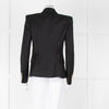 Balmain Black Double Breasted Wool-Twill Blazer Jacket