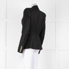 Balmain Black Double Breasted Wool-Twill Blazer Jacket