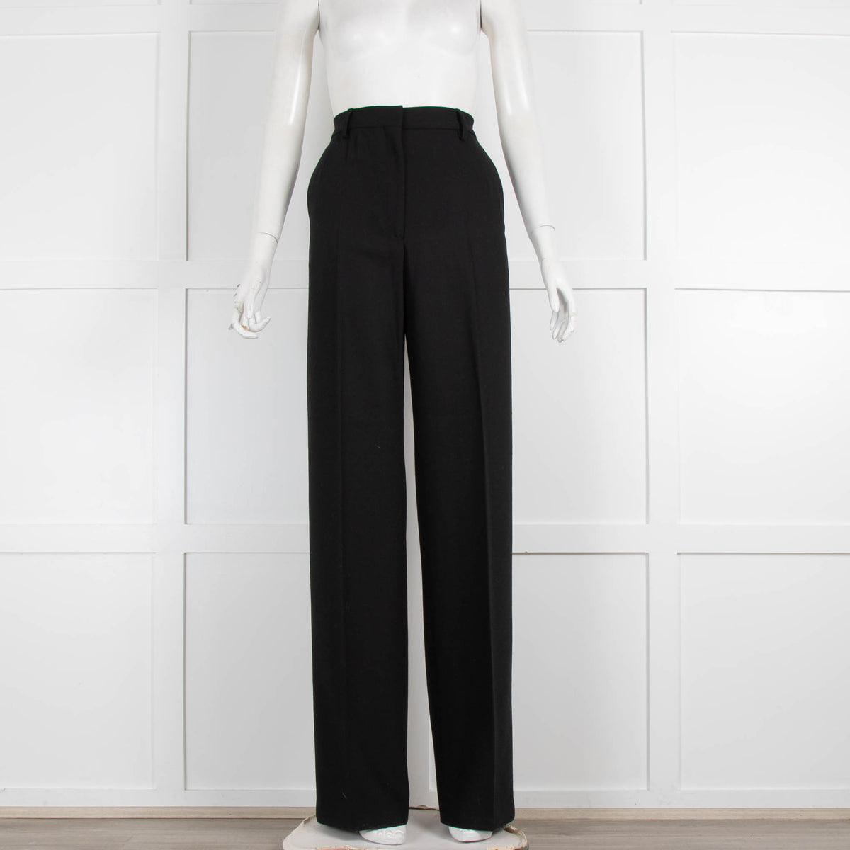 Dries Van Noten Black Wool Tailored Trousers