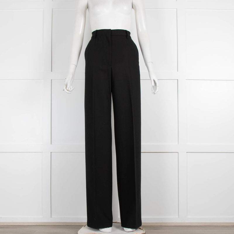 Dries Van Noten Black Wool Tailored Trousers