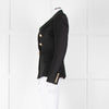 Balmain Black Double Breasted Wool-Twill Blazer Jacket