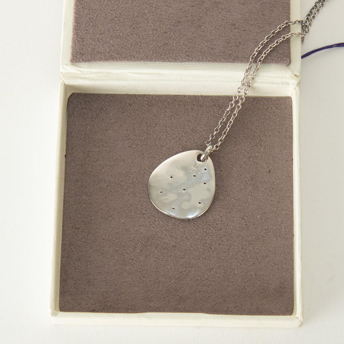 Monica Vinader Sterling Silver Diamond Petal Pendant With Chain