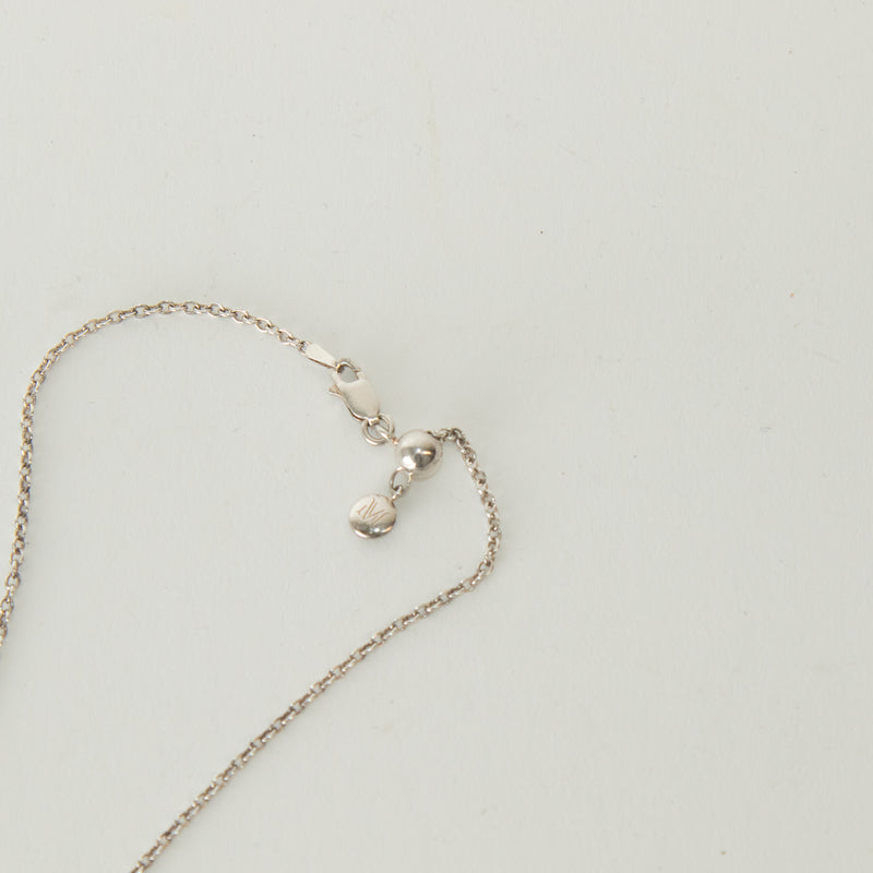 Monica Vinader Sterling Silver Diamond Petal Pendant With Chain