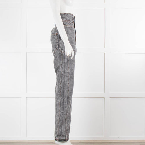 Isabel Marant Etoile Grey High Waisted Denim Trousers
