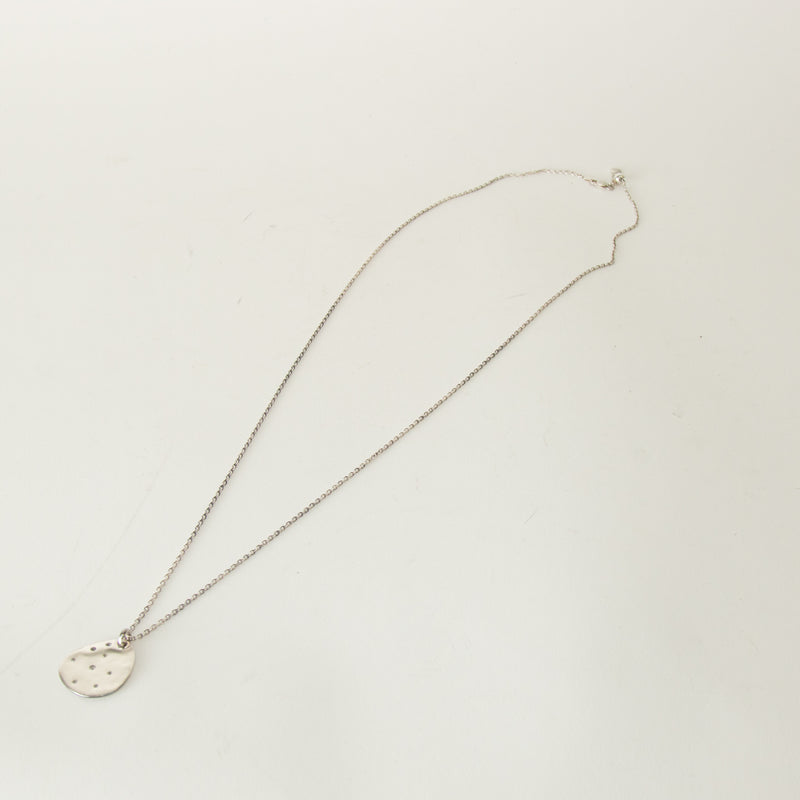 Monica Vinader Sterling Silver Diamond Petal Pendant With Chain