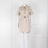 Burberry Brit Beige Front Pockets Belted Cotton Dress