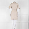 Burberry Brit Beige Front Pockets Belted Cotton Dress