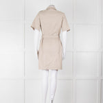Burberry Brit Beige Front Pockets Belted Cotton Dress
