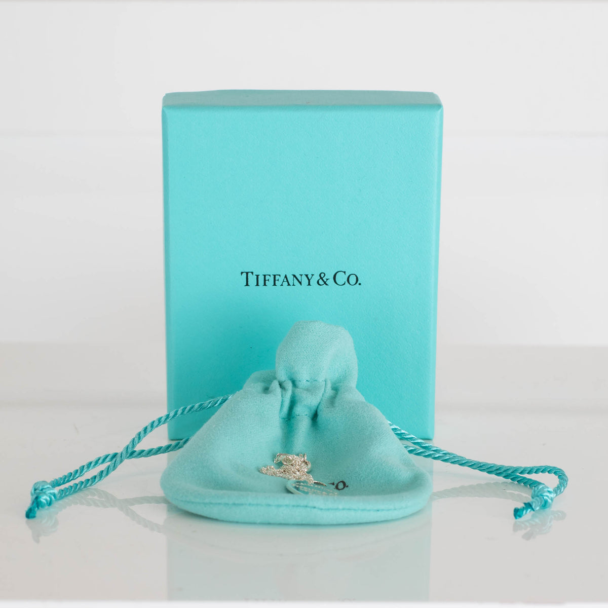 Tiffany Co Silver Heart Short Pendant
