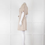Burberry Brit Beige Front Pockets Belted Cotton Dress