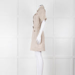 Burberry Brit Beige Front Pockets Belted Cotton Dress