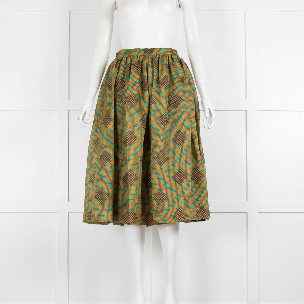 Jonathan Saunders Gold & Turquoise Circle Skirt