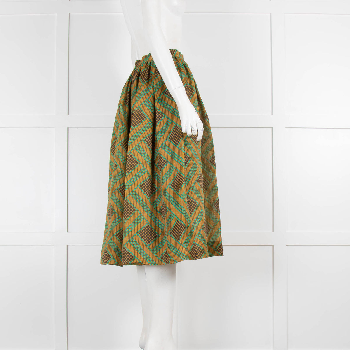 Jonathan Saunders Gold & Turquoise Circle Skirt