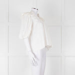 Lug Von Siga Cream Puff Sleeve Frill Trim Top