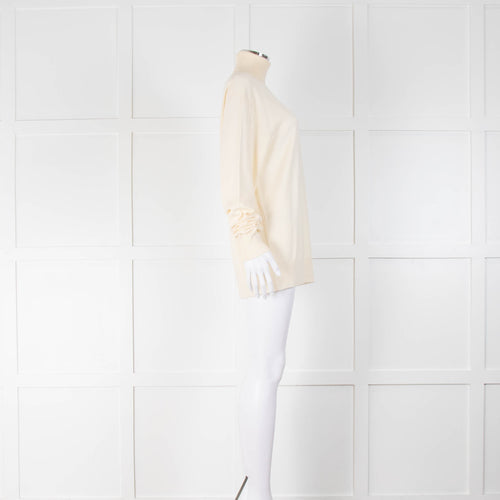 RAEY Ivory Merino Fitted Roll Neck