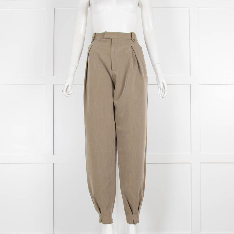 Lattelier Green Cuffed Suit Trouser