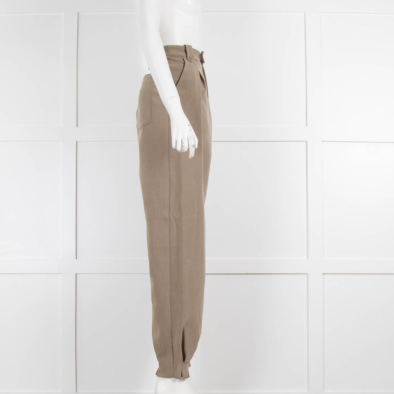 Lattelier Green Cuffed Suit Trouser
