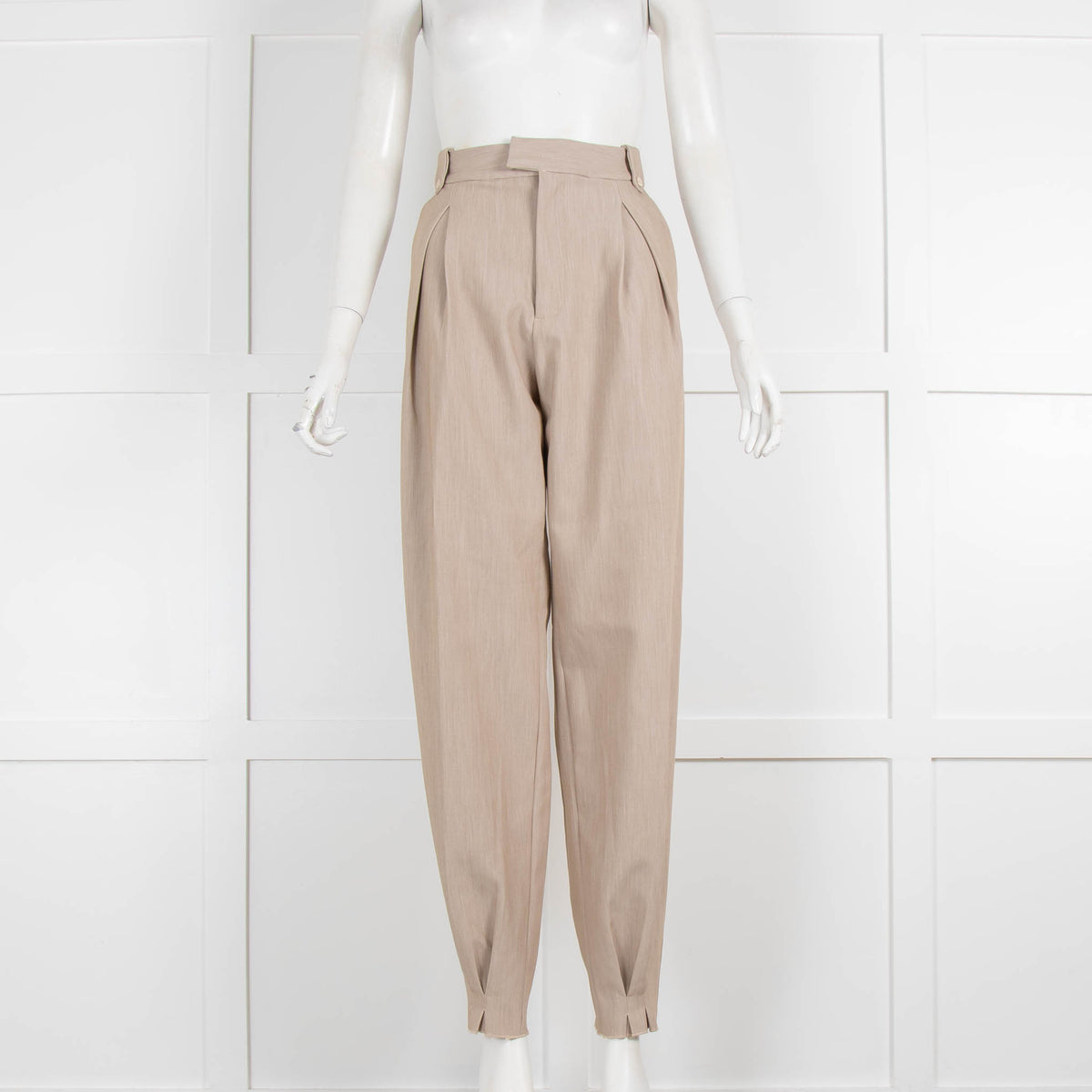Lattelier Beige Cuffed Tailored Trouser