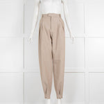 Lattelier Beige Cuffed Tailored Trouser