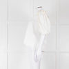 Lug Von Siga Cream Puff Sleeve Frill Trim Top