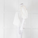 Lug Von Siga Cream Puff Sleeve Frill Trim Top