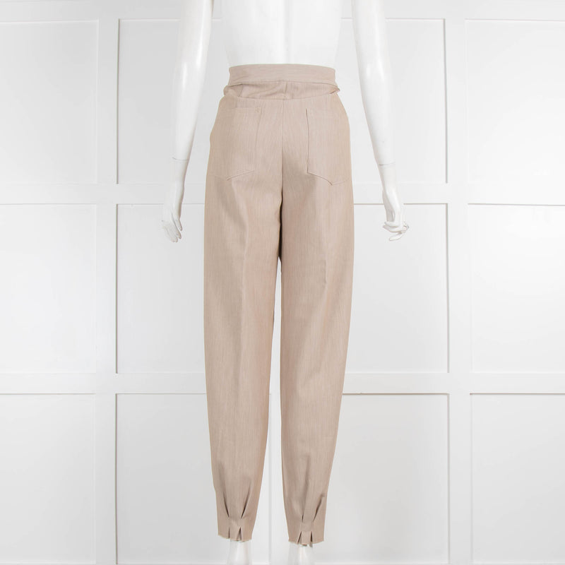 Lattelier Beige Cuffed Tailored Trouser