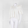Lug Von Siga Cream Puff Sleeve Frill Trim Top
