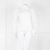 See By Chloe White Cotton Lace Detail Puff Sleeve Top