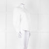 See By Chloe White Cotton Lace Detail Puff Sleeve Top