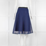 Sandro Blue Mesh Midi Skirt
